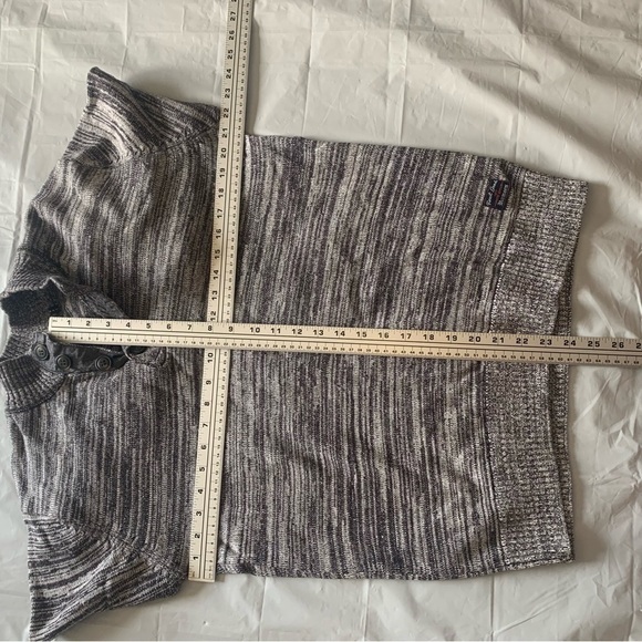 Rumors Sweater salt and pepper colour button collar  size LG - Picture 11 of 11